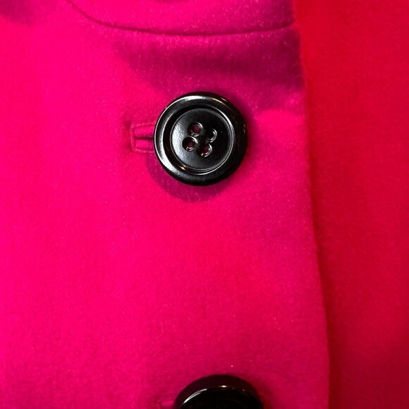 NWT Apostrophe Fuschia Wool Button down Coat, Size Medium - Picture 3 of 15